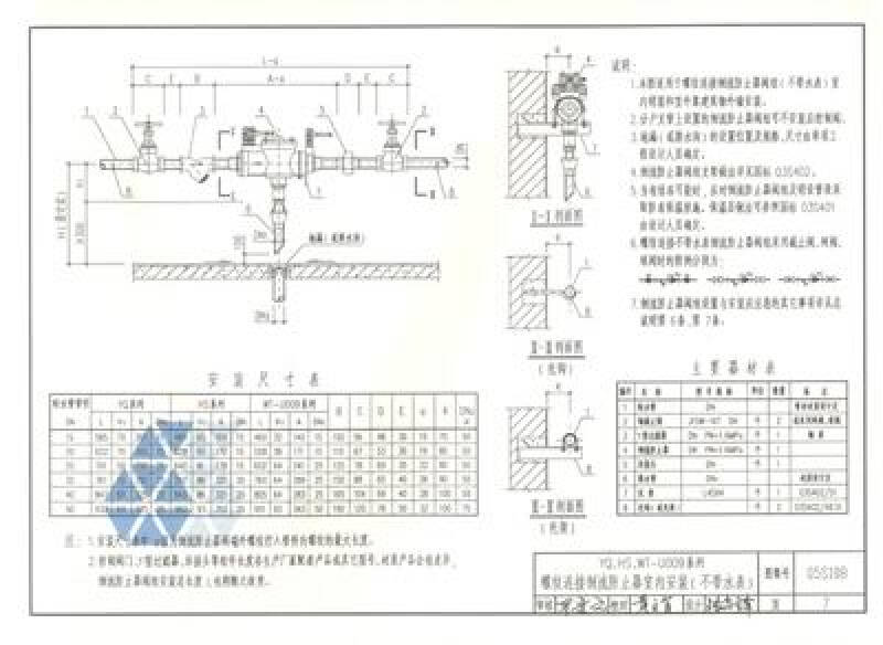 国家建筑标准建设图集05s108:倒流防止器安装