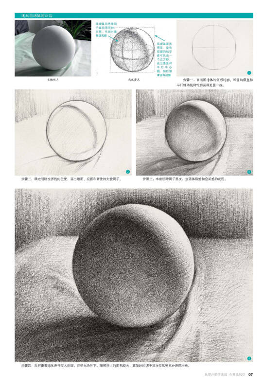 从零开始学素描:石膏几何体