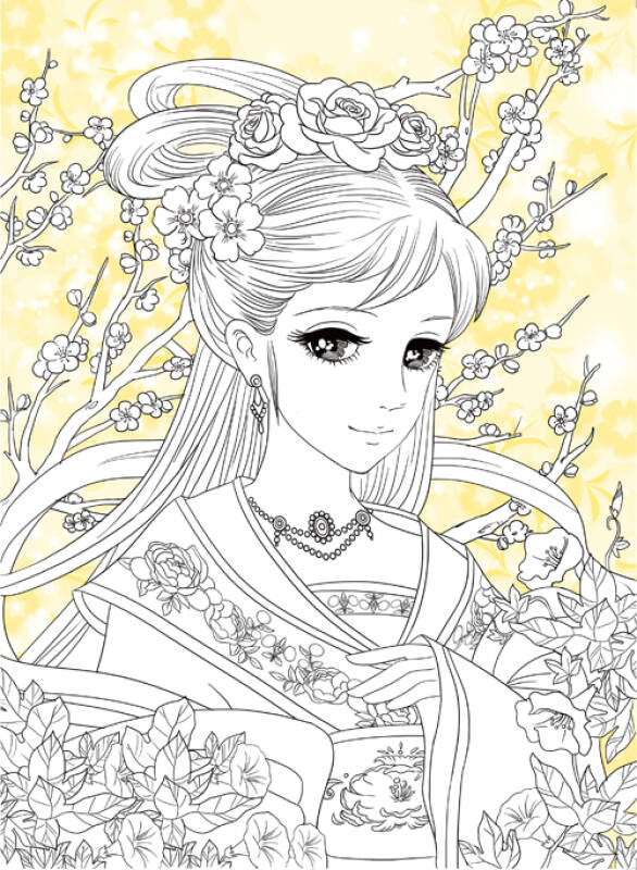 美少女涂色:古典美人