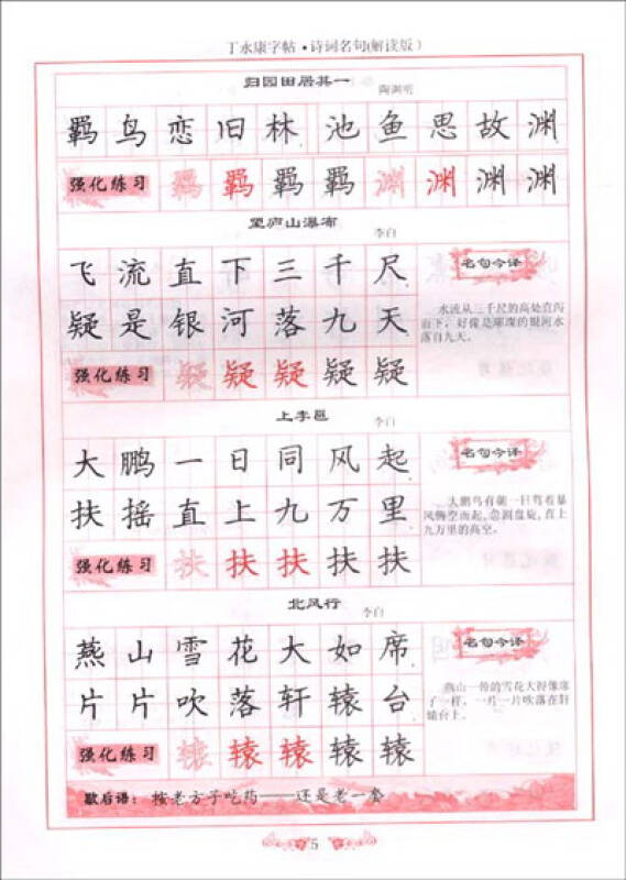 诗词名句(钢笔楷书)(解读版)