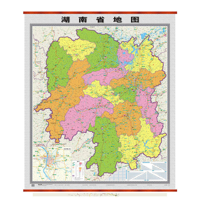 湖南省地图 (双全开 1.6m*1.2m 精品挂图)