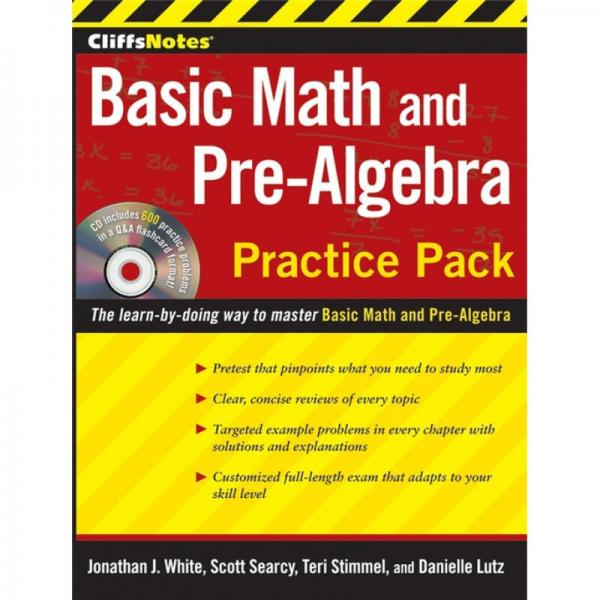 cliffsnotes basic math and pre-algebra practice pack