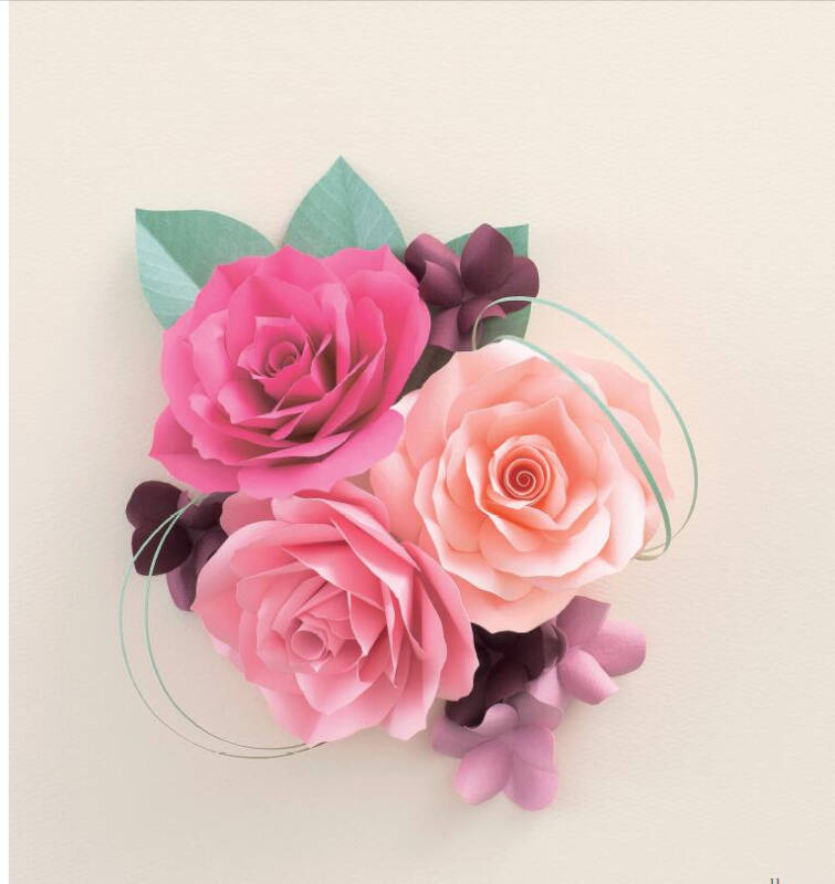 立体花朵剪纸