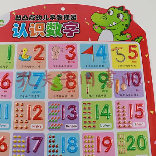 凹凸版幼儿早教挂图 认识数字