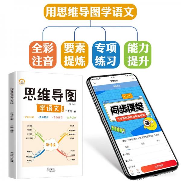 【讲练两本】思维导图学语文+阅读天天练三年级上册同步训练人教版三年级课外阅读课内阅读理解黄冈小状元53天天练一课一练