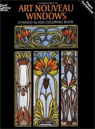 ArtNouveauWindowsStainedGlassColoringBook