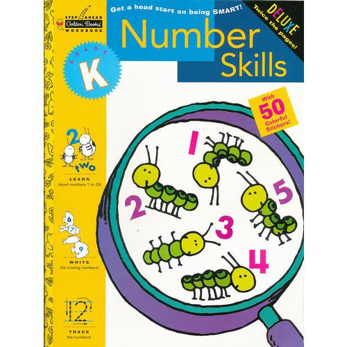 Number Skill (Little Golden Book, Grade K) 数字技巧（金色童书,学龄前练习册）9780307036650