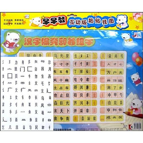 早早教互動版粘貼掛圖：漢字偏旁部首組字