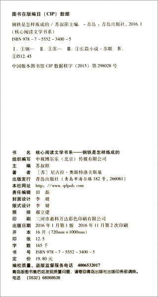 核心阅读文学书系：钢铁是怎样炼成的
