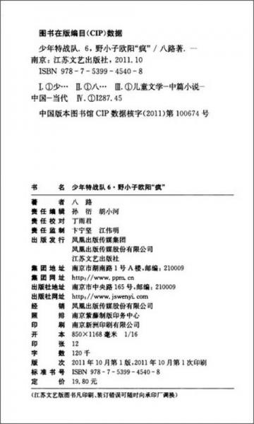 少年特战队6：野小子欧阳“疯”