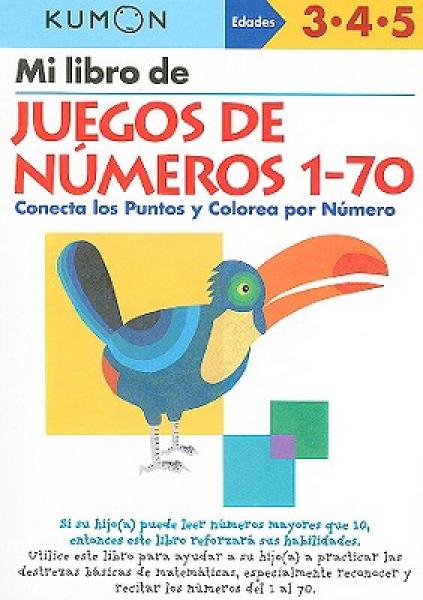 Mi Libro de Juegos de Numeros 1-70: Conecta los 
