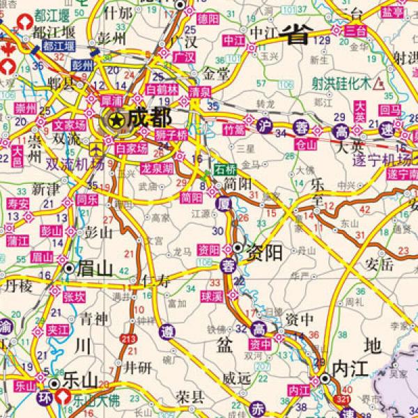 中国区域交通旅游详图：四川·重庆·云南·贵州