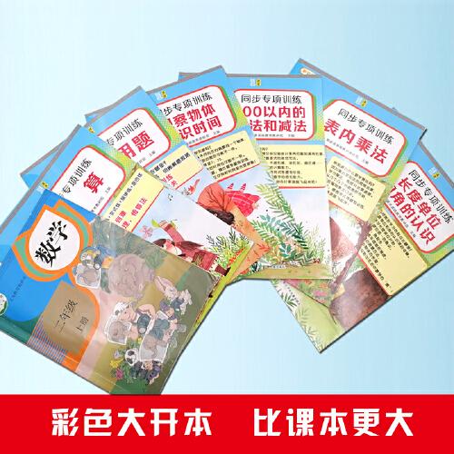 同步专项训练（数学二年级）上册（6册套装）《长度单位和角的认识》《100以内的加法和减法》《观察物体/认识时间》《表内乘法》《口算》《应用题》6个分册