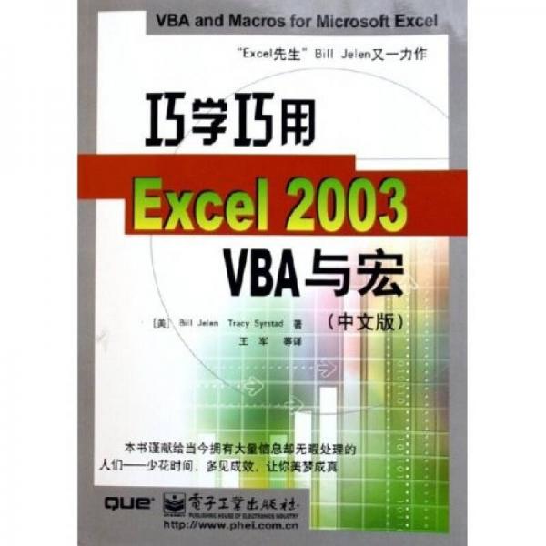 巧学巧用Excel 2003 VBA与宏（中文版）