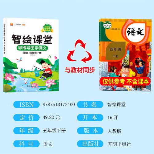 课堂笔记升级版智绘课堂四年级下册语文部编人教版小学4下思维导图学课本七彩随堂同步解读资料书教材全解