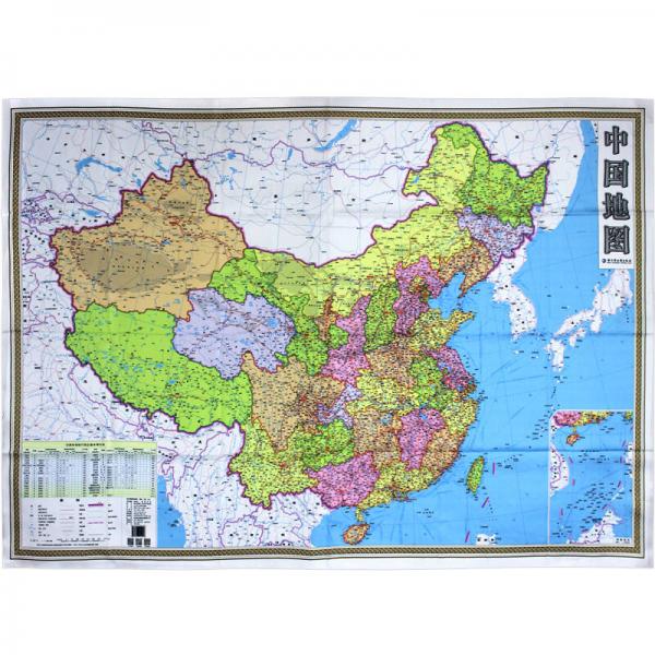 中国地图 尼龙绸材质 1.1米x0.