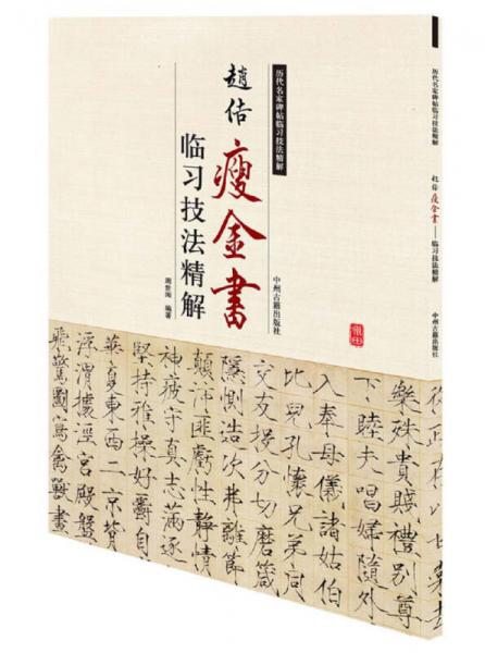 历代名家碑帖临习技法精解：赵佶瘦金书临习技法精解