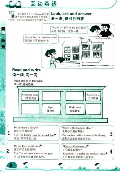 小学互动英语课文全解：四年级下