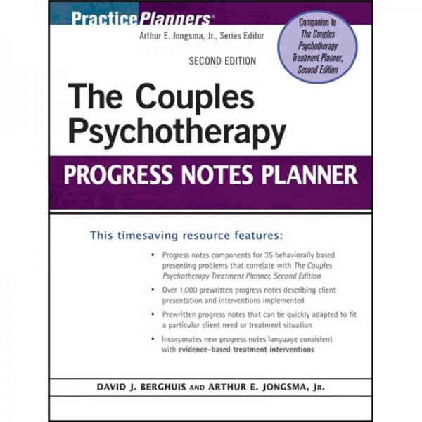 The Couples Psychotherapy Progress Notes Planner, 2nd Edition