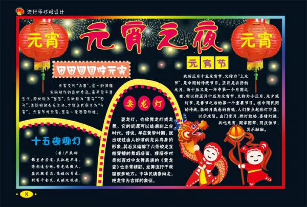 流行手抄报设计：欢庆节日手抄报