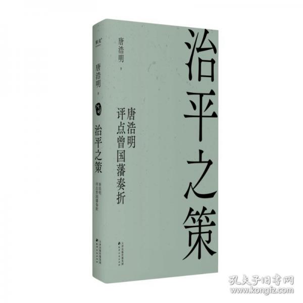 治平之策 唐浩明評點曾國藩奏折