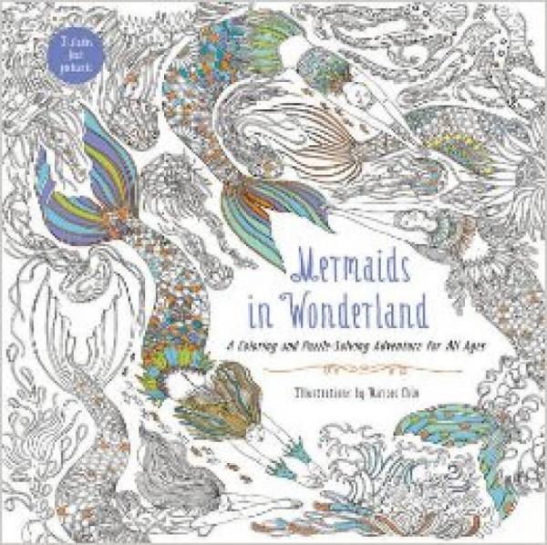 Mermaids in Wonderland  A Coloring and Puzzle-So
