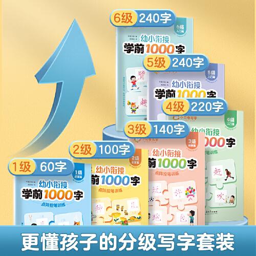 华夏万卷 学前1000字点阵控笔训练字帖4级入门篇