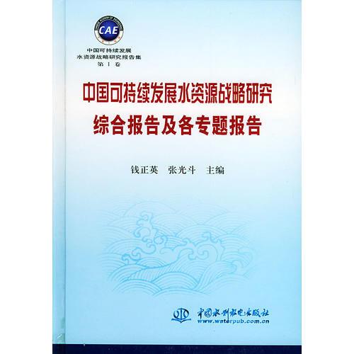 中国可持续发展水资源战略研究综合报告及各专题报告——中国可持续发展水资源战略研究报告集（第1卷·精装）