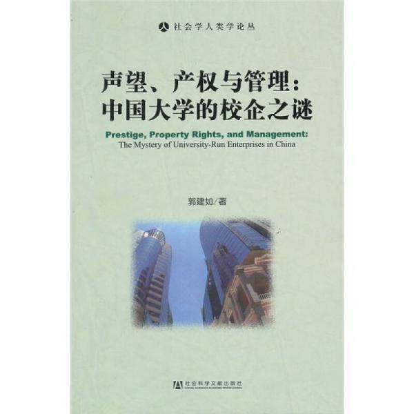 聲望、產(chǎn)權(quán)與管理：中國大學(xué)的校企之謎