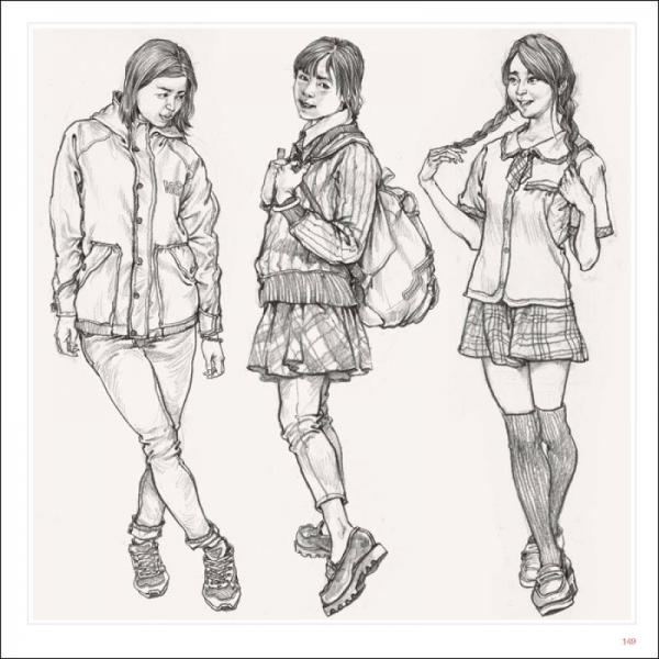 美术大讲堂人物速写临摹范本