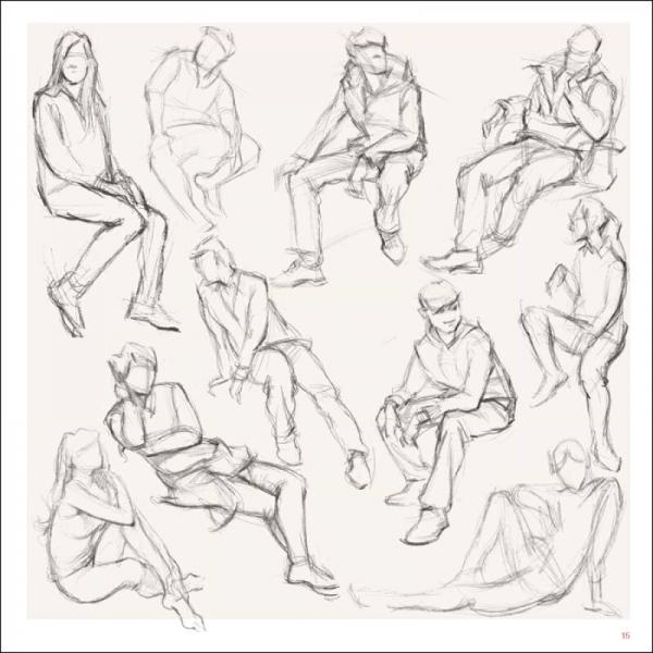 美术大讲堂人物速写临摹范本