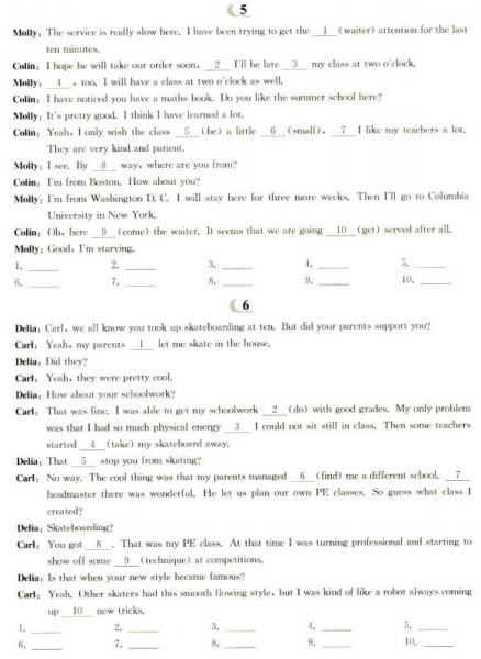 2014.4星火英语·巅峰训练·语法填空·高一