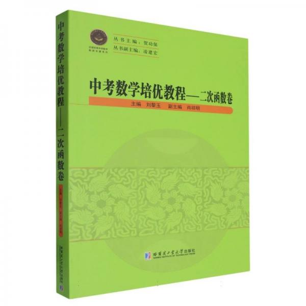 全新正版 中考數學培優(yōu)教程 二次函數卷 劉黎玉 哈爾濱工業(yè)大學出版社