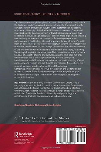 Early Buddhist Metaphysics: The Making of a Philosophical Tradition