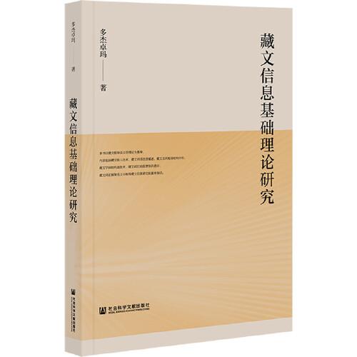藏文信息基础理论研究