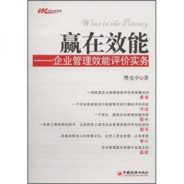 贏在效能：企業(yè)管理效能評價實務
