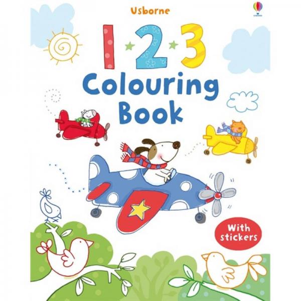 123 First Colouring Book with Stickers