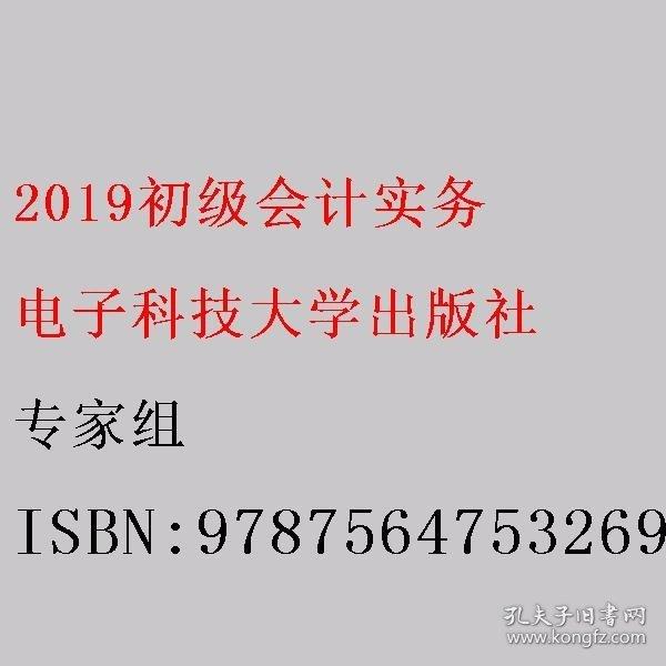 2019初級(jí)會(huì)計(jì)實(shí)務(wù) 專家組 