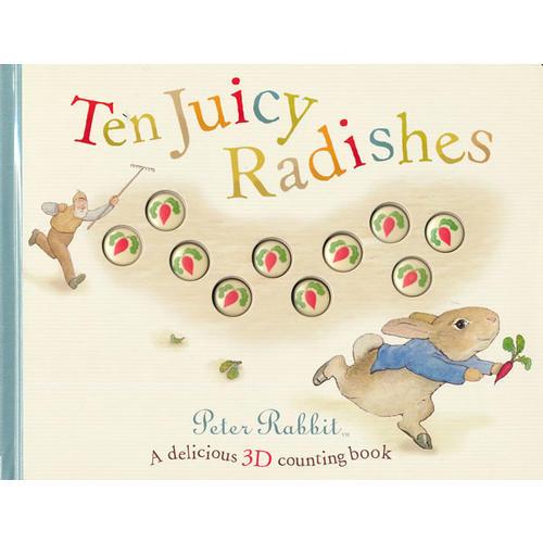 Peter Rabbit: Ten Juicy Radishes 美味的10个萝卜-彼得兔幼儿认知书（3D数数书）