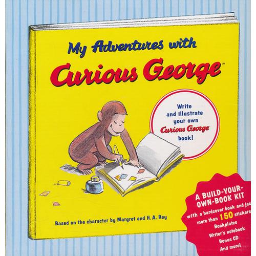 My Adventures with Curious George: A Build-Your-Own-Book Kit 好奇猴乔治去冒险DIY（精装礼品书）9780547226743