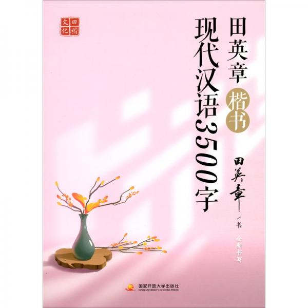 田英章楷书·现代汉语3500字硬笔书法标准教程成人练字基础训练技法入门临摹描红楷体钢笔字帖进阶提升