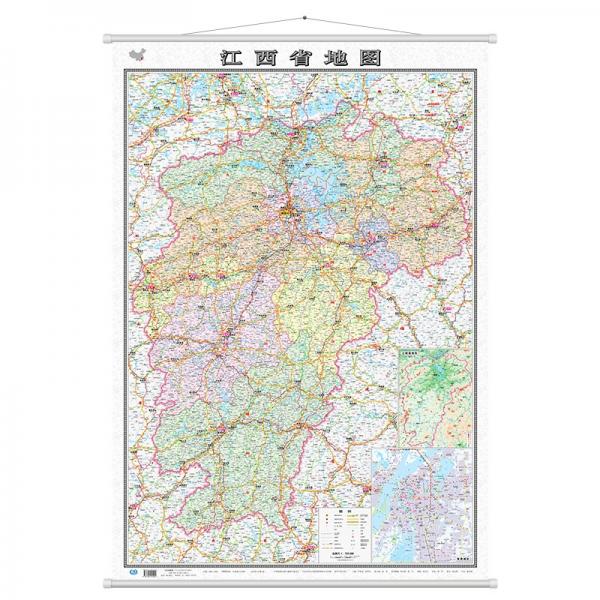 江西省地图挂图（1.1米*0.8米专业挂图无拼缝）