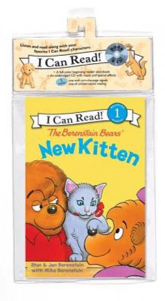 The Berenstain Bears' New Kitten (Book + CD) (I Can Read, Level 1)贝贝熊的宠物小猫