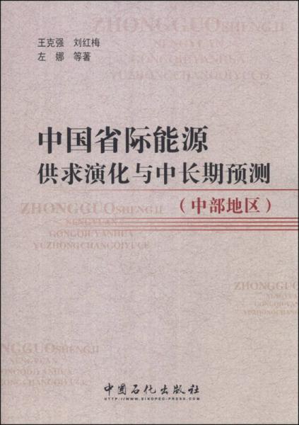 中国省际能源供求演化与中长期预测（中部地区）