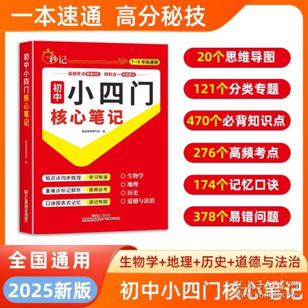 初中小四門核心筆記