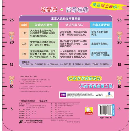 小猪威比身高挂图 我爱动物