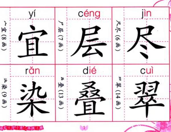 小学生必备卡片：语文生字卡片