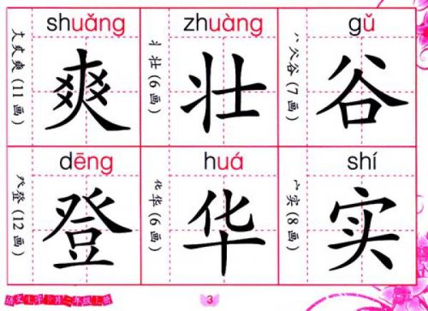 小学生必备卡片：语文生字卡片