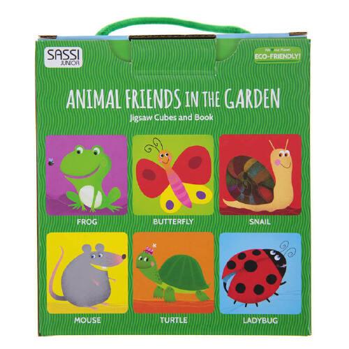 CUBES & BOOK. ANIMAL FRIENDS IN THE GARDEN4个方块和书籍 