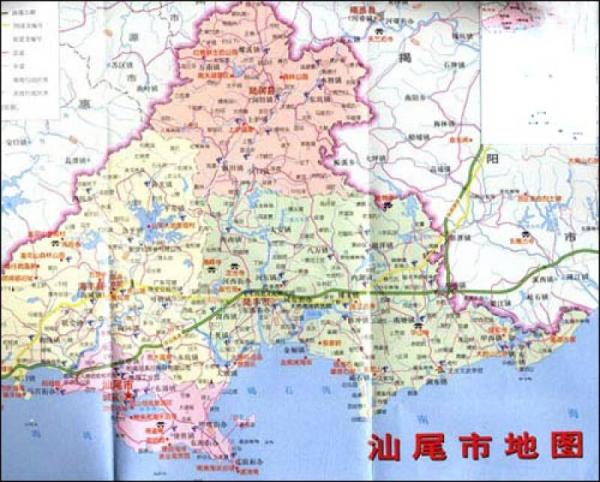 汕尾市旅游交通图